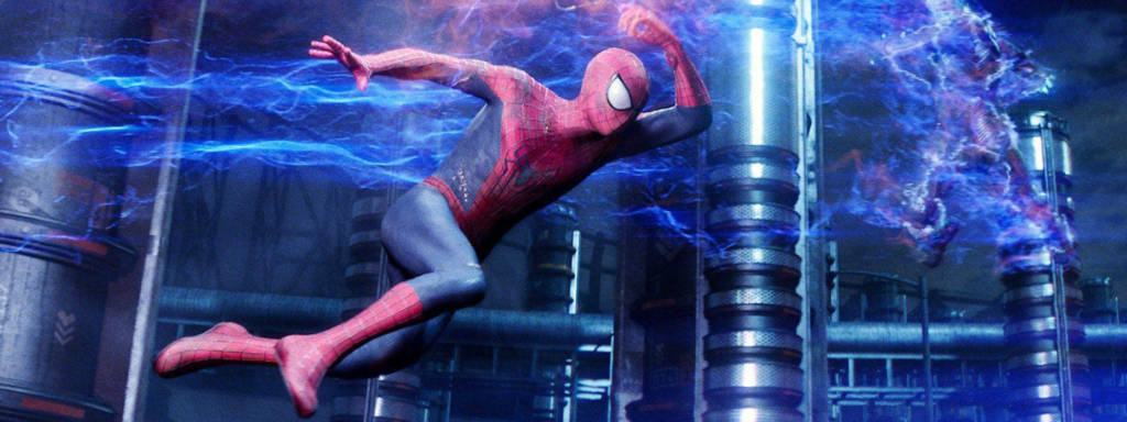 Spider Man races to stop Electro at the power station in The Amazing Spider Man 2